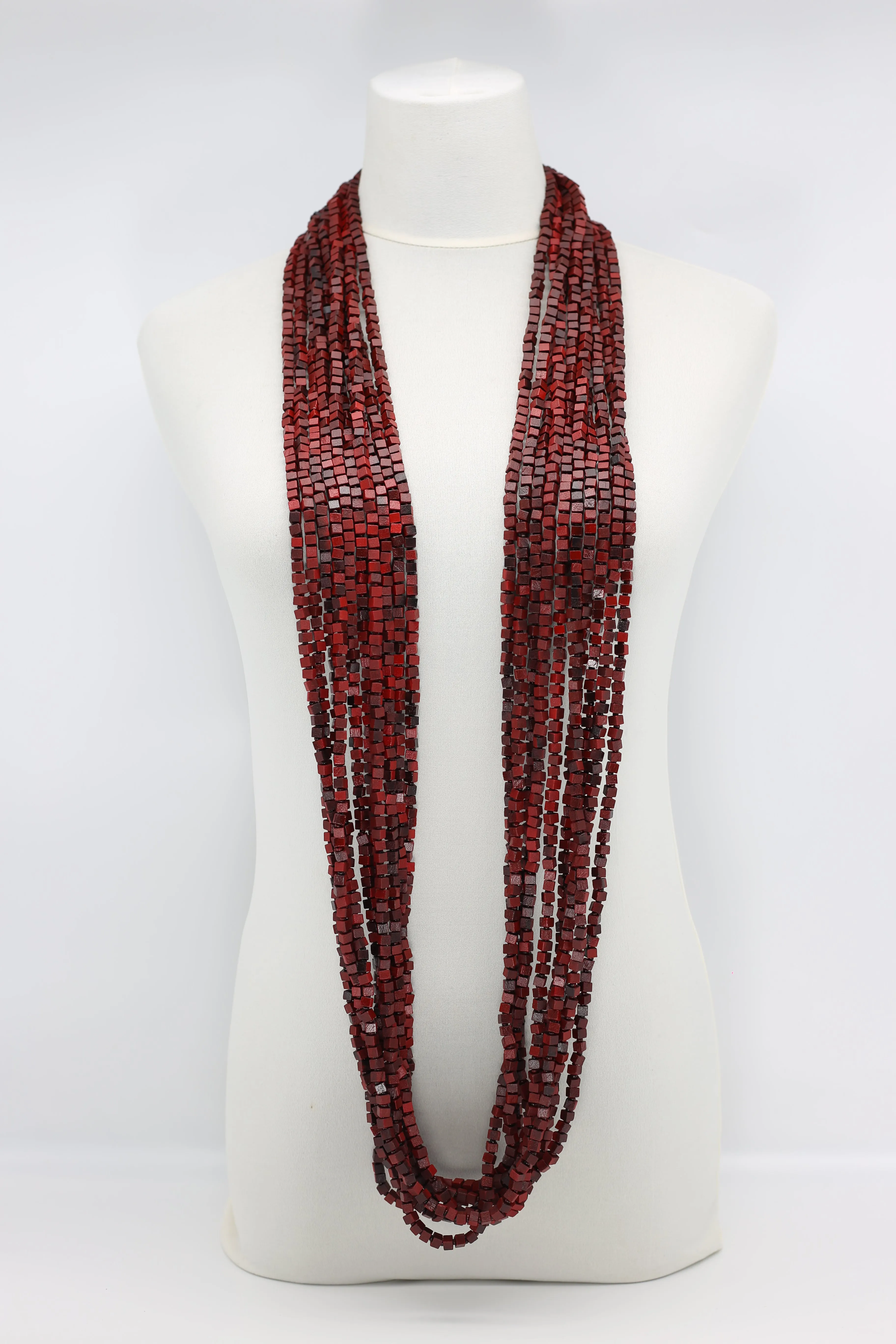 Next Pashmina Necklace Wooden Beads - Hand-painted - Gaudi