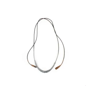 Nicolette Blahusch Pewter/Rust Bolo Wrap Necklace
