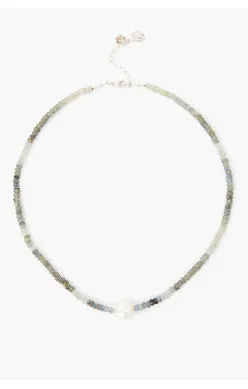 NS-14368 moss aquamarine necklace