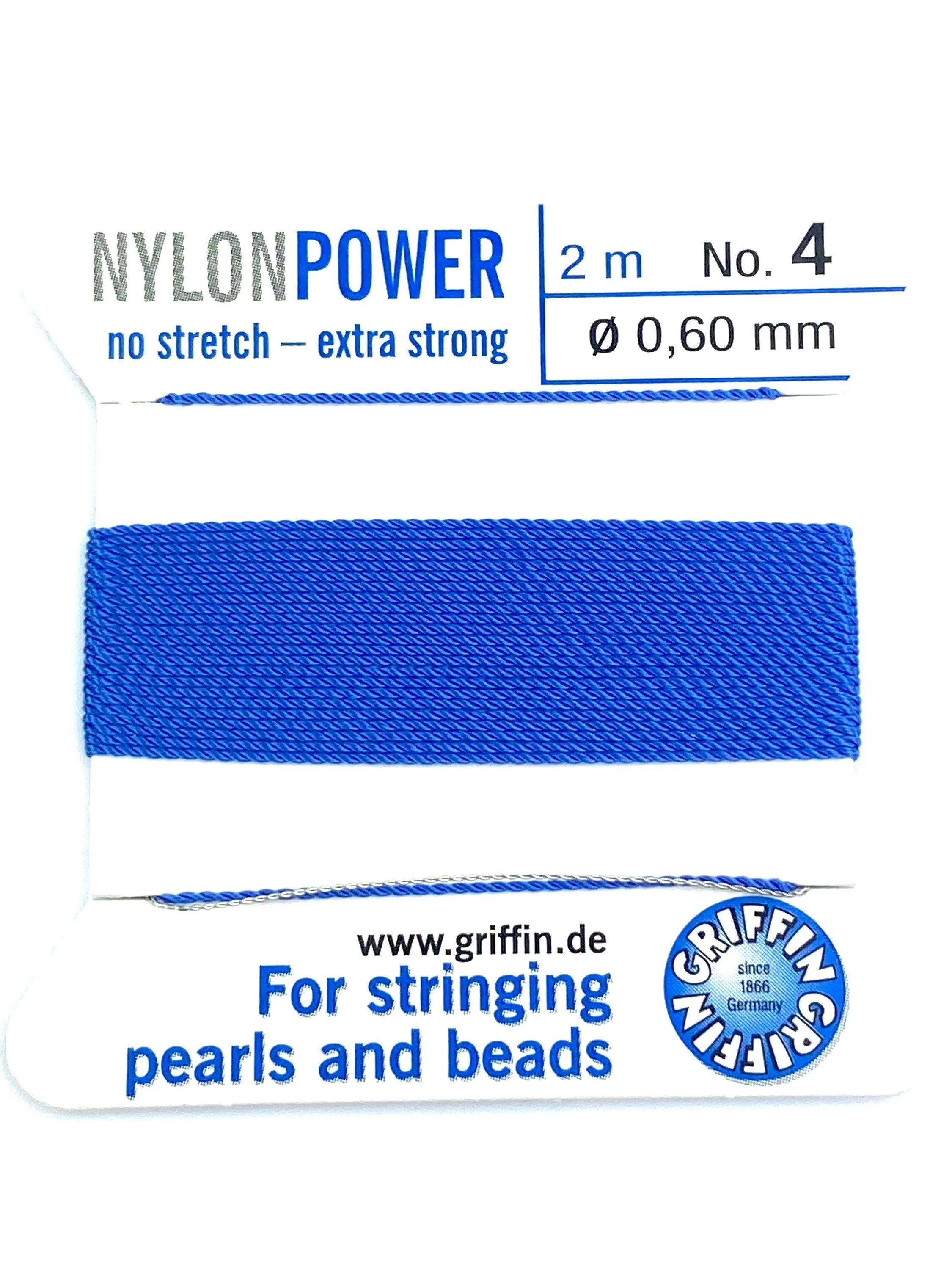 Nylon Power Bead Cord Blue