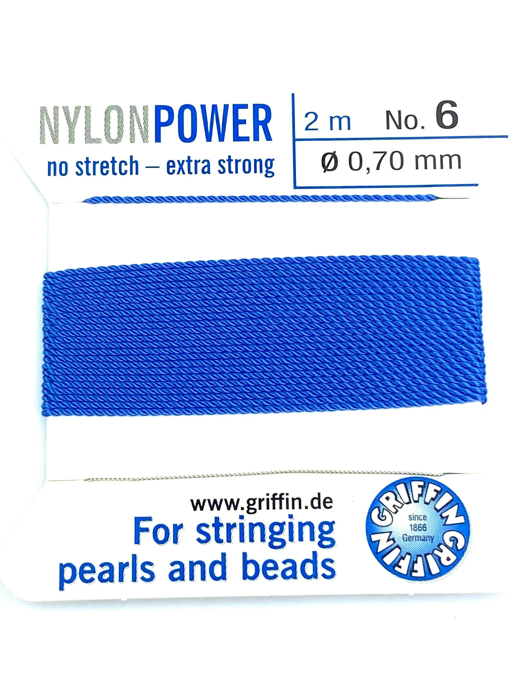 Nylon Power Bead Cord Blue