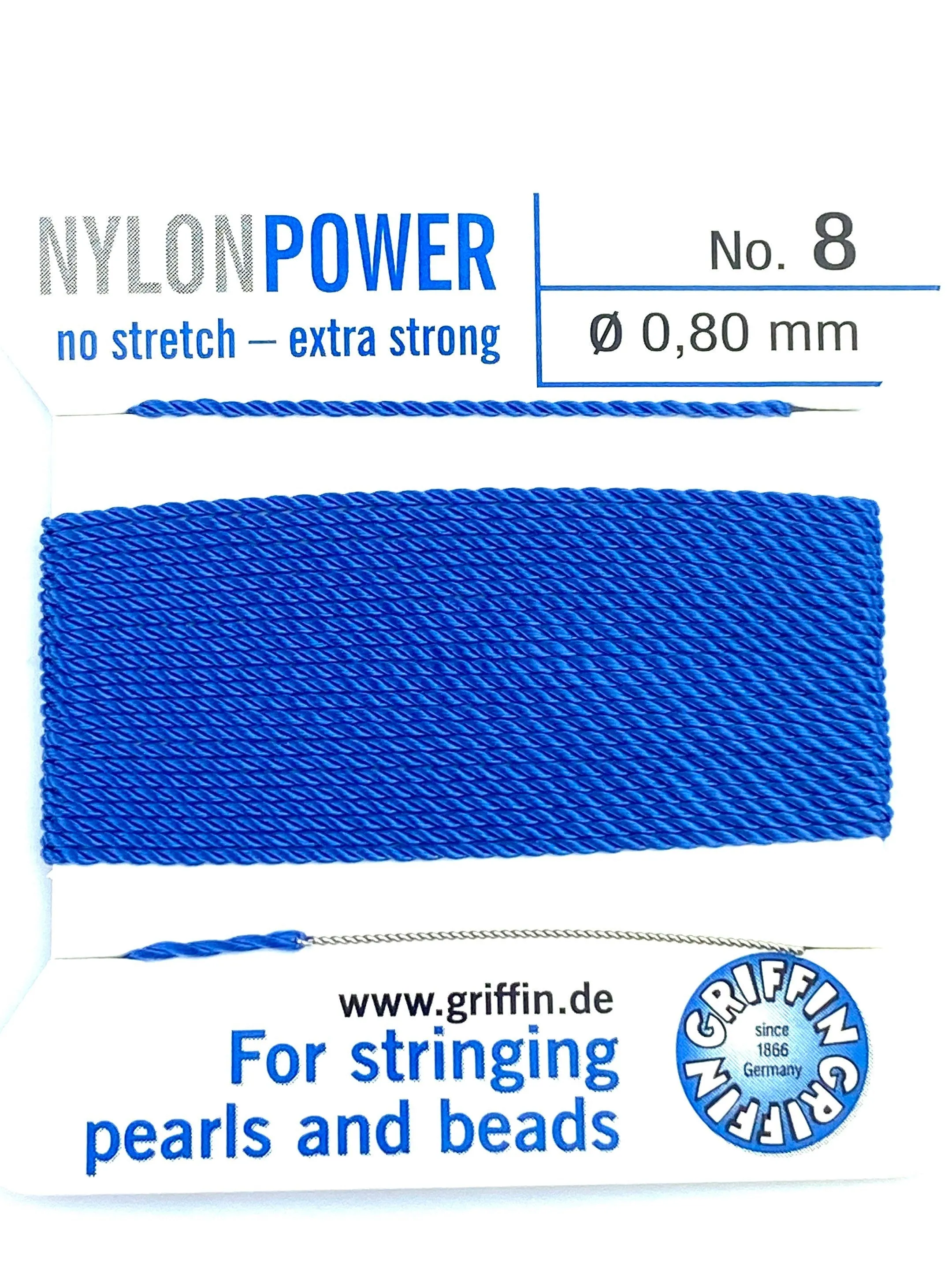 Nylon Power Bead Cord Blue