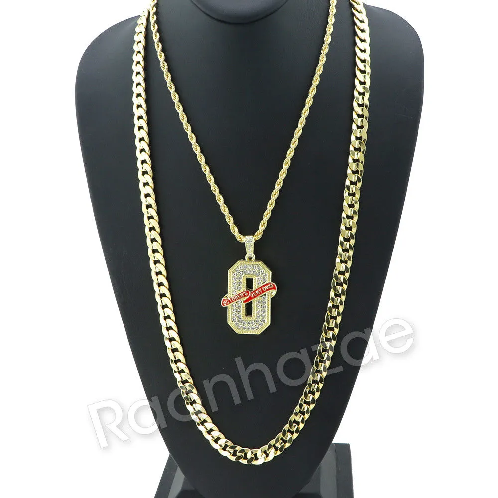 OCTOBER'S VERY OWN CHARM ROPE CHAIN DIAMOND CUT CUBAN CHAIN NECKLACE 72