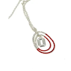 Ohio State Rhinestone Long Necklace