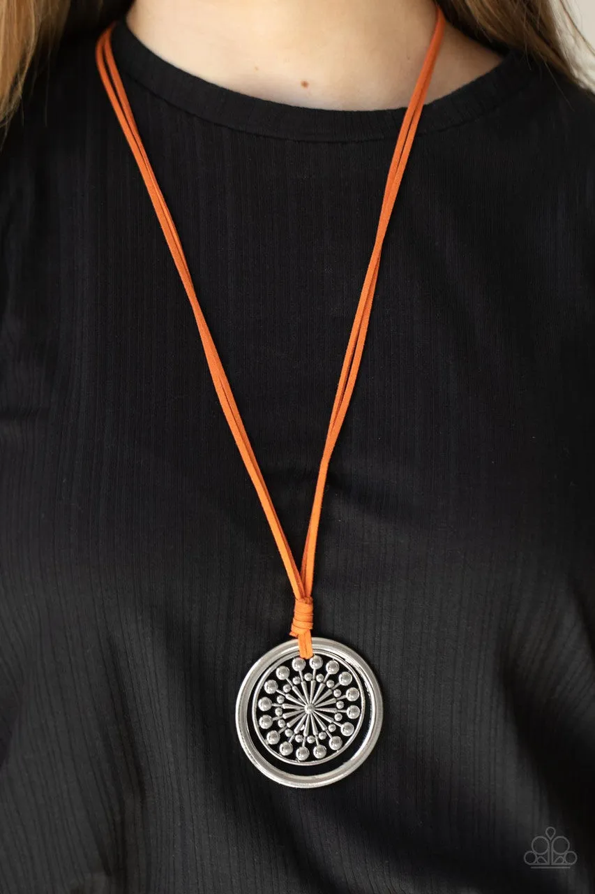 One MANDALA Show Orange Paparazzi Necklace