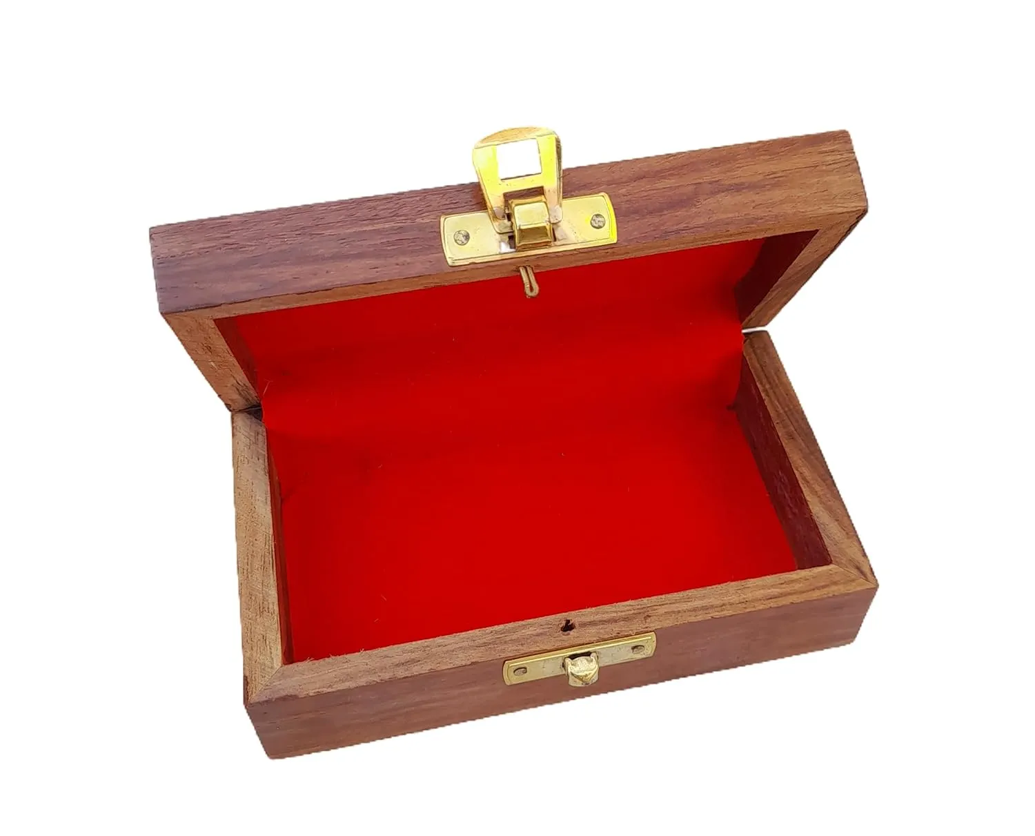 ONLINE GLOBAL STORES India Trend Wooden Handmade Elephant Brass Inlay Decorative Box for Necklaces Earrings & Trinkets 5x3 Inch