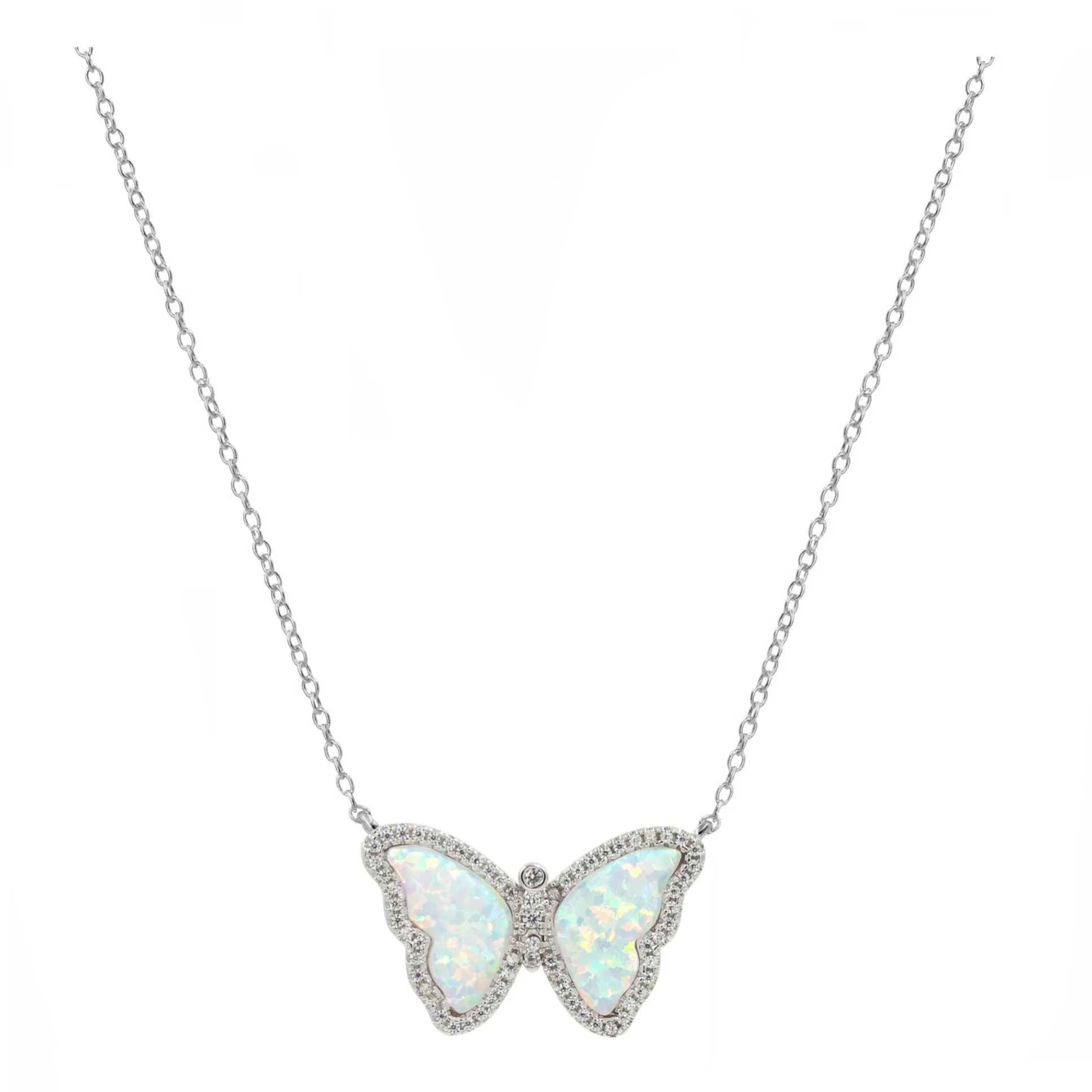 Opal Butterfly Necklace (Available in 10 Colors)