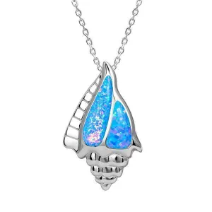 Opal Conch Shell Pendant