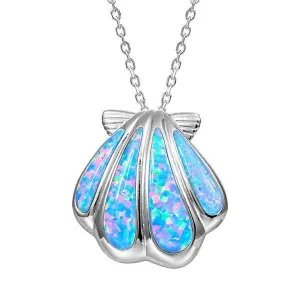 Opal Oyster Shell Pendant