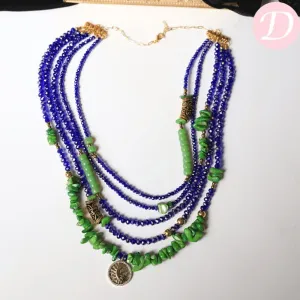 Oro Crystal Necklace - Seashell and Crystal
