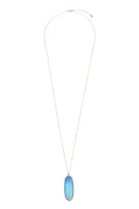 Oval Epoxy Pendant Necklace Light Blue - Pack of 6