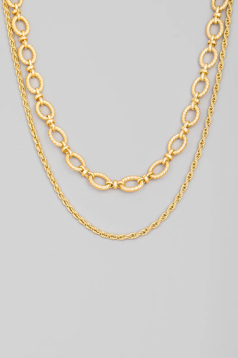 Oval Rope Chain Necklace