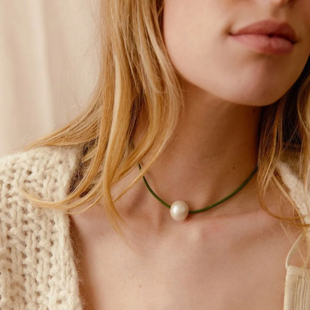 Palm Green Cord & Pearl