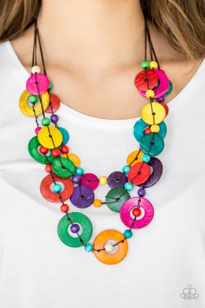 Paparazzi - Catalina Coastin - Multi Wood Necklace