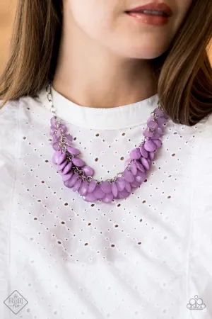 Paparazzi - Colorfully Clustered - Purple Necklace