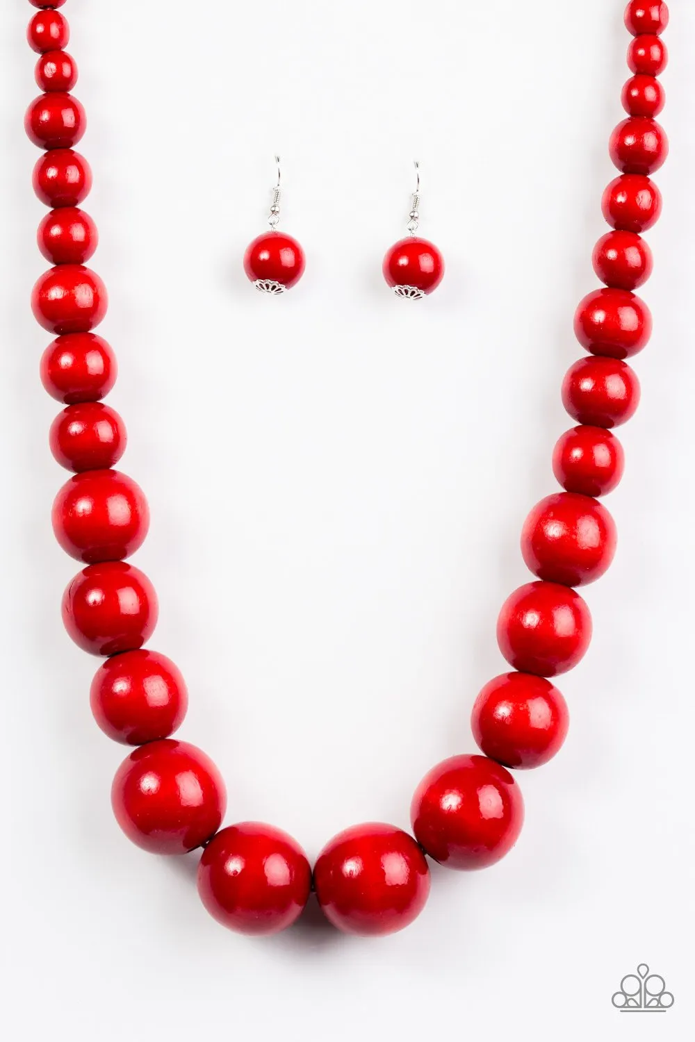 Paparazzi - Effortlessly Everglades - White Wood Necklace