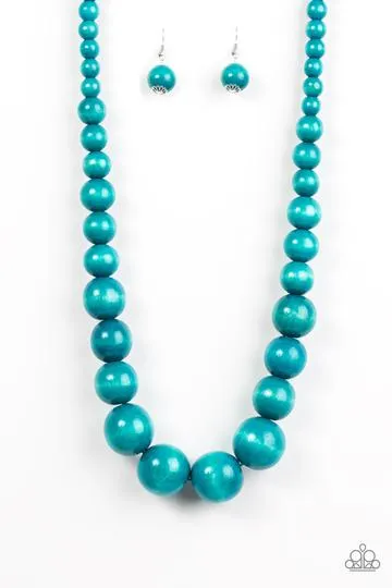 Paparazzi - Effortlessly Everglades - White Wood Necklace