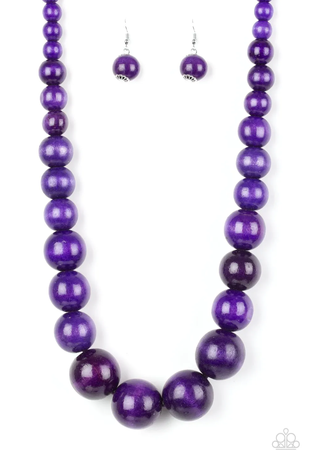 Paparazzi - Effortlessly Everglades - White Wood Necklace