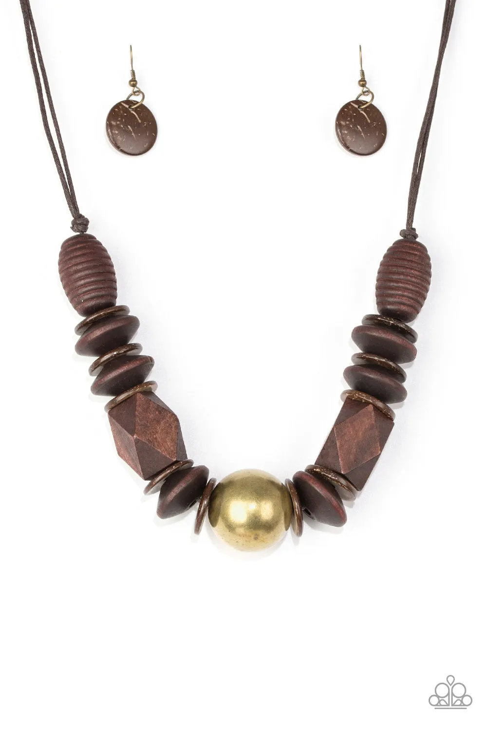 Paparazzi -   Grand Turks Getaway - Brass Necklace