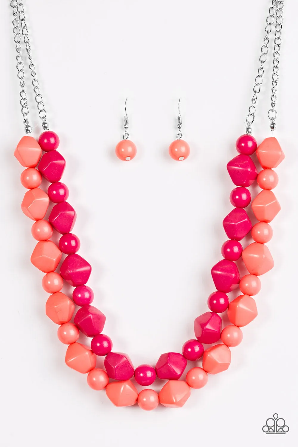 Paparazzi - Rio Rythm - Pink Coral Necklace