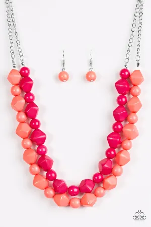 Paparazzi - Rio Rythm - Pink Coral Necklace