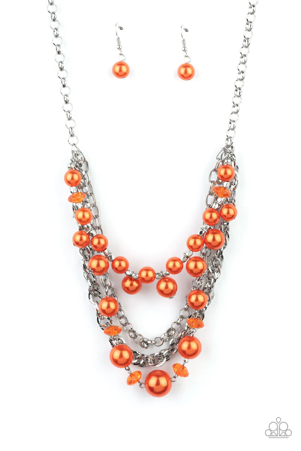 Paparazzi - Rockin Rockette - Orange Necklace