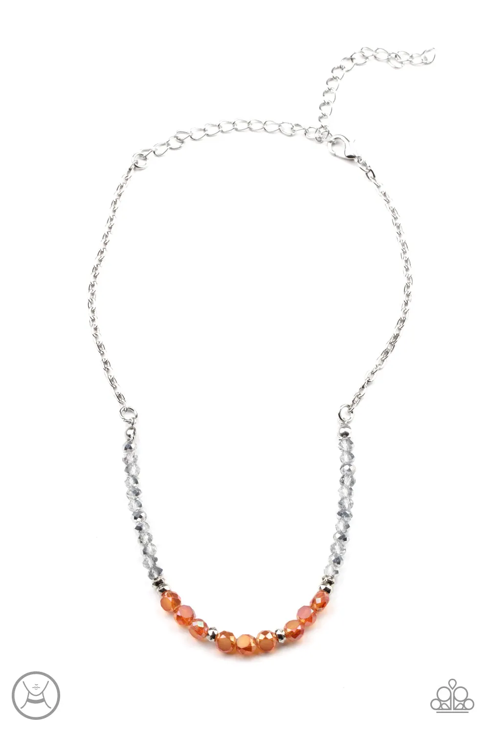 Paparazzi Space Odyssey - Orange Choker Necklace