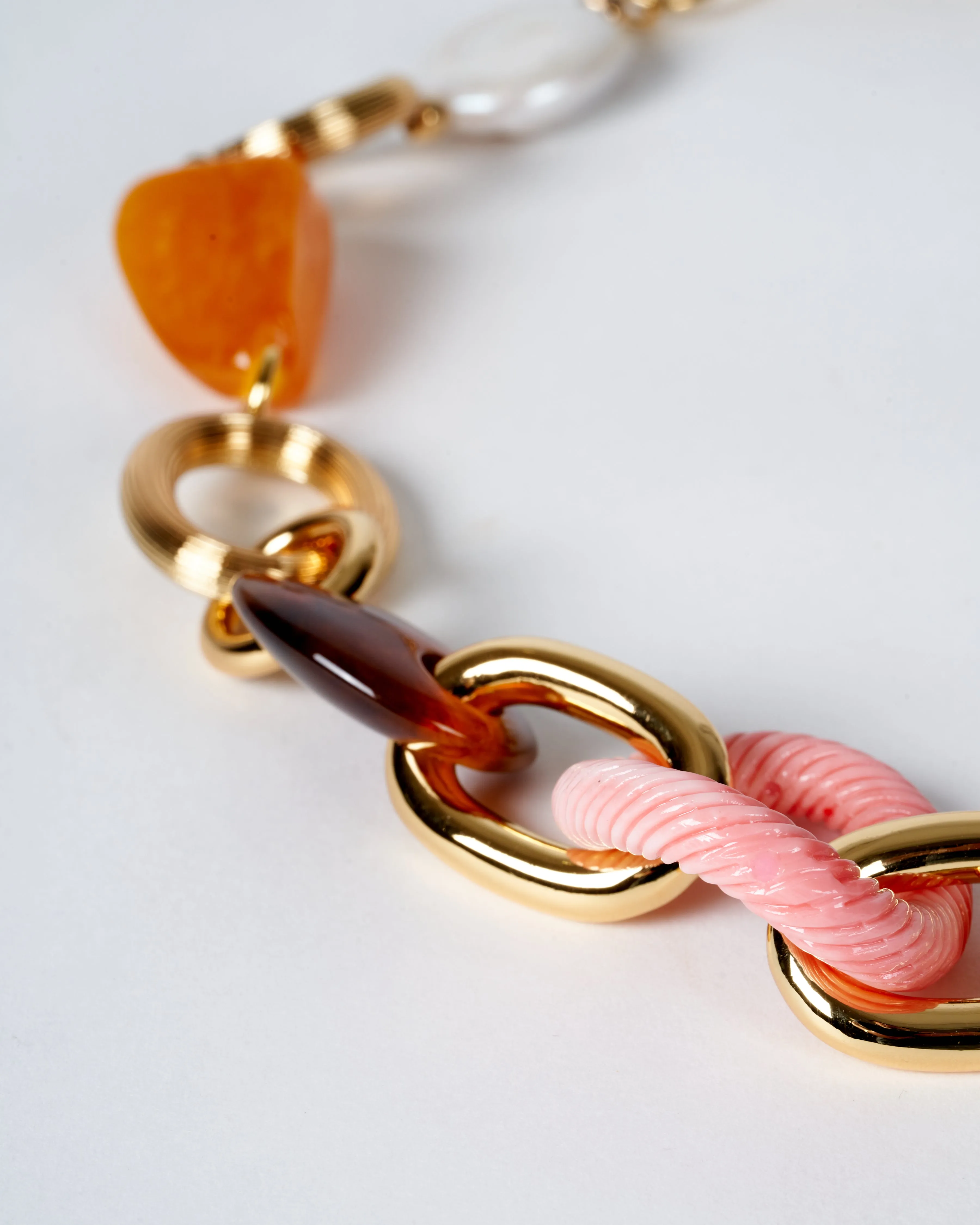 patchwork necklace - multi
