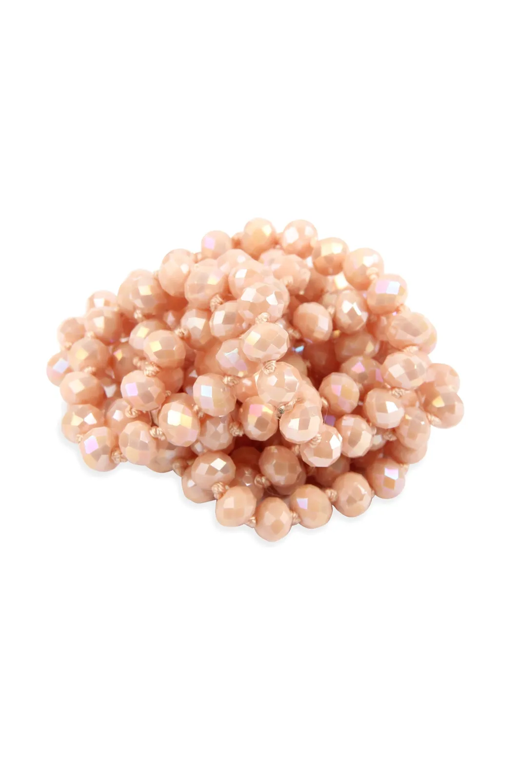 Peach Longline Hand Knotted Necklace - Pack of 6