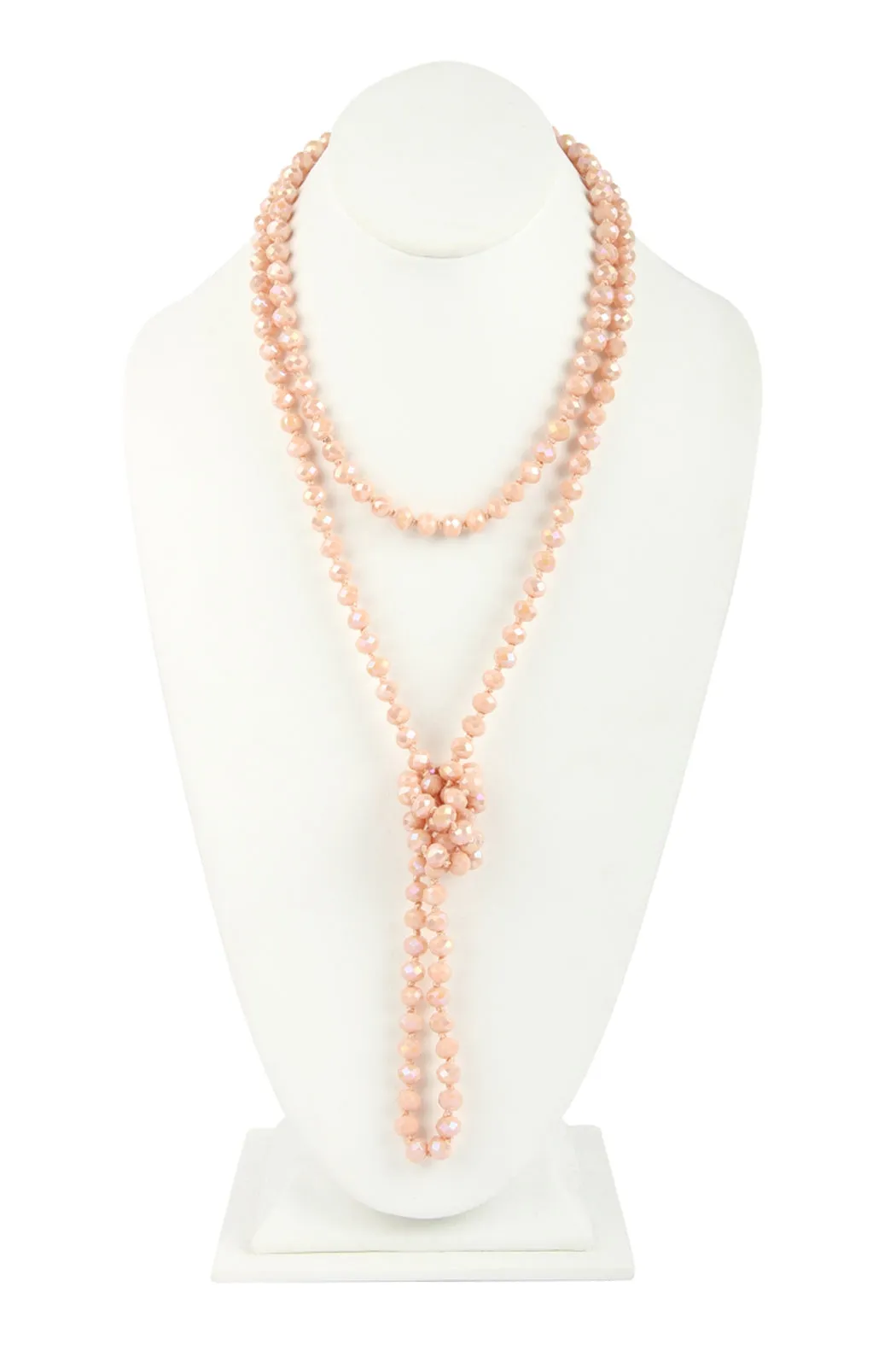 Peach Longline Hand Knotted Necklace - Pack of 6