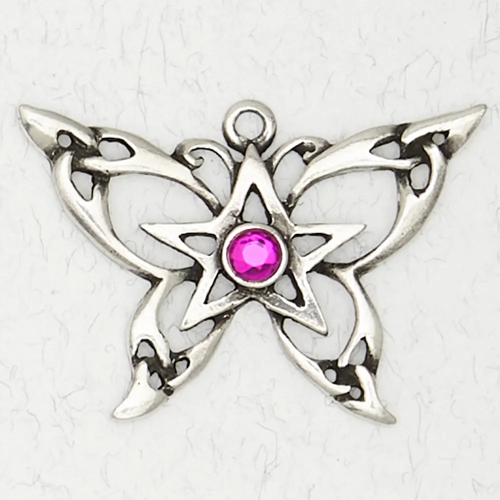 Pentacle Butterfly Necklace