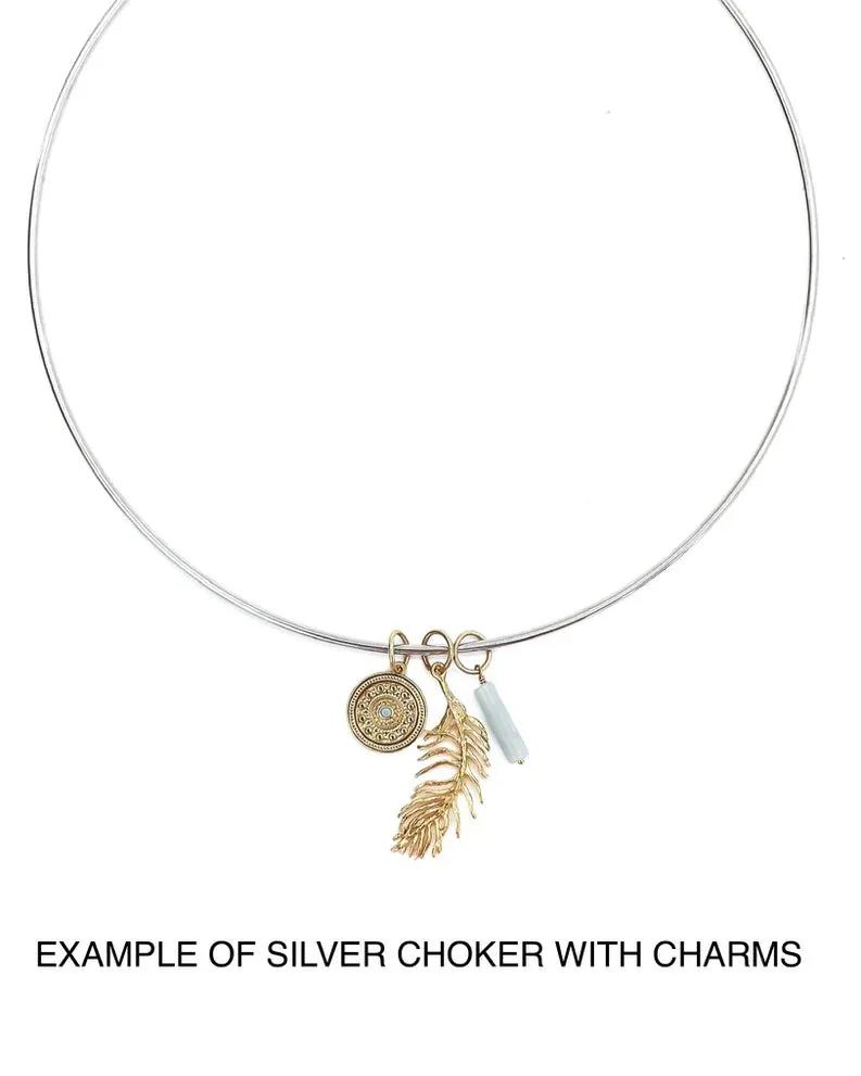 Perri Custom Charm Hardwire Choker Necklace || Choose Color