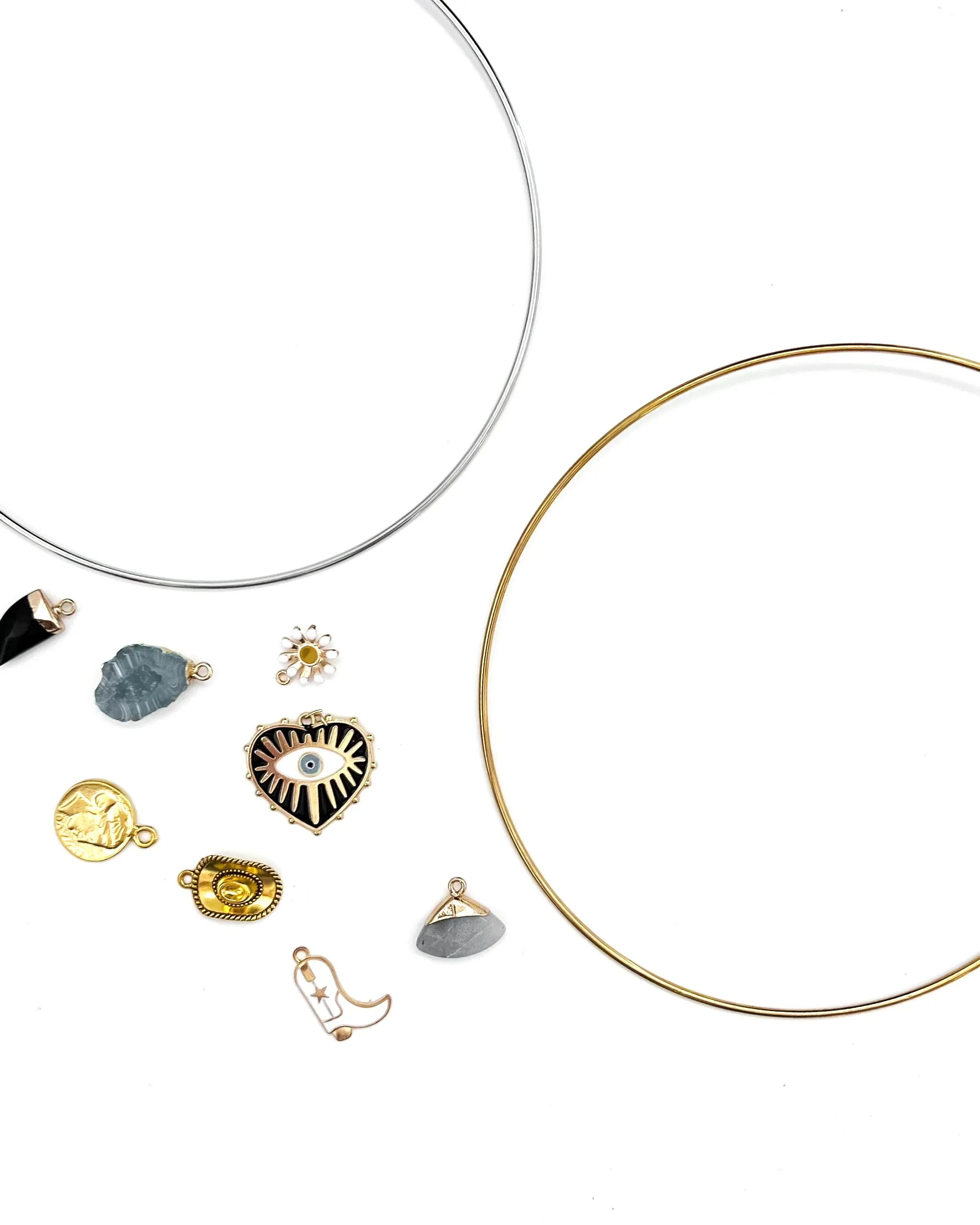 Perri Custom Charm Hardwire Choker Necklace || Choose Color