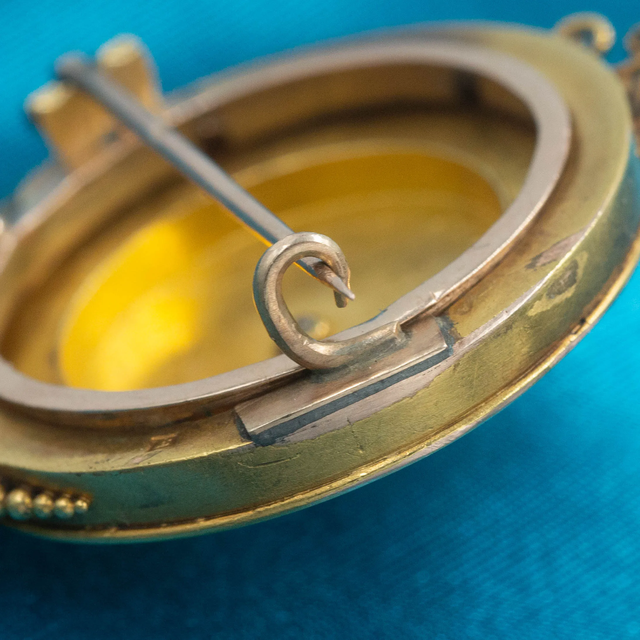 Persian Turquoise Locket Pendant Brooch c1870