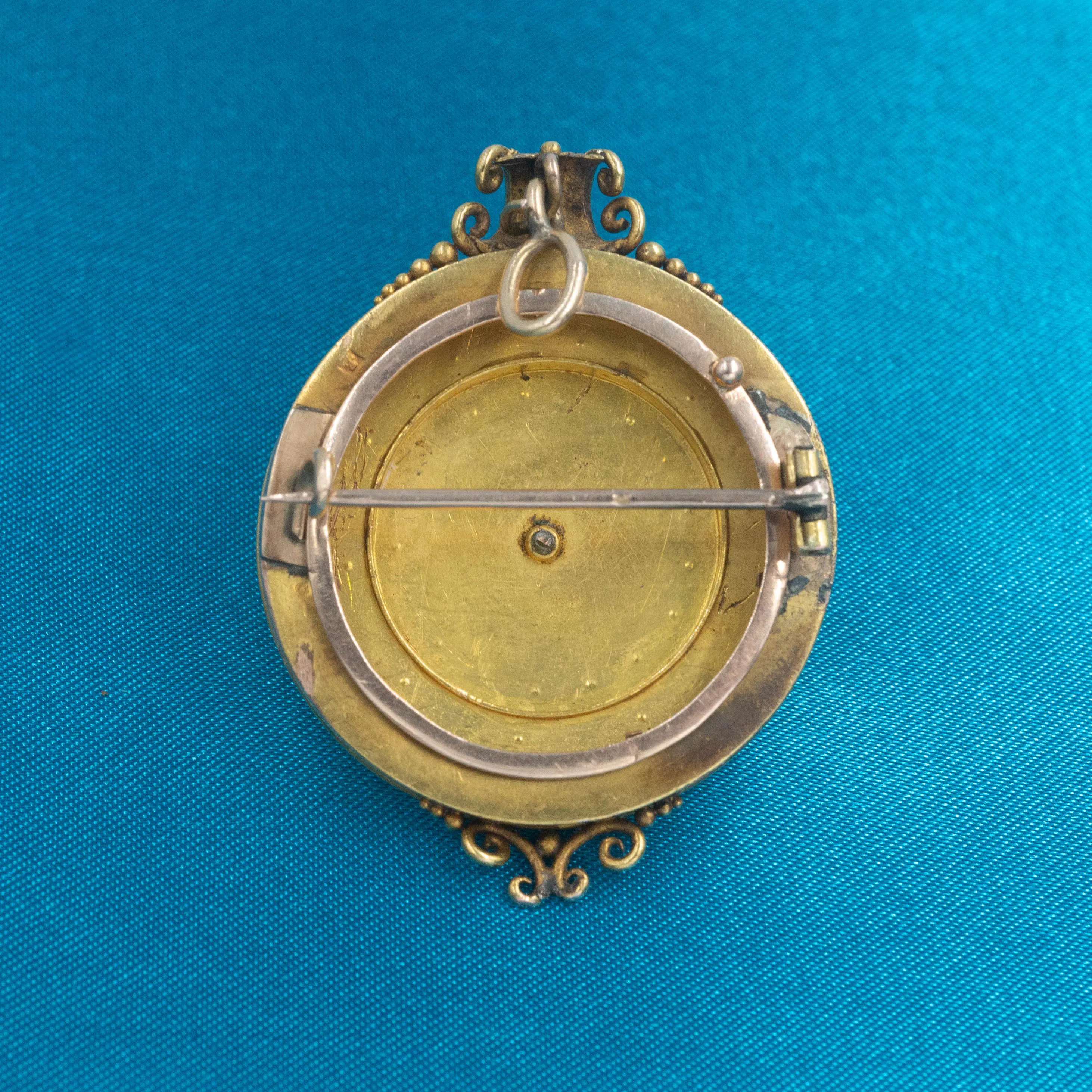 Persian Turquoise Locket Pendant Brooch c1870