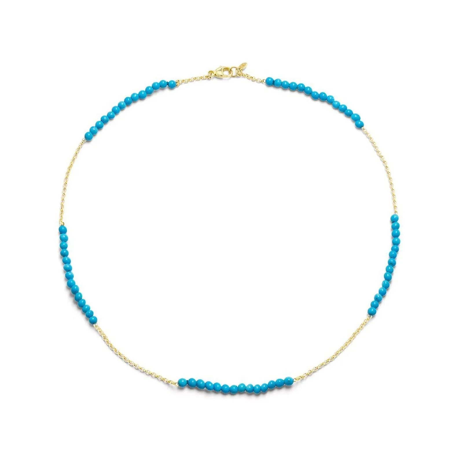 Petite Bead Station Chain in Turquoise