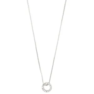Pilgrim Rogue Silver Crystal Halo Necklace