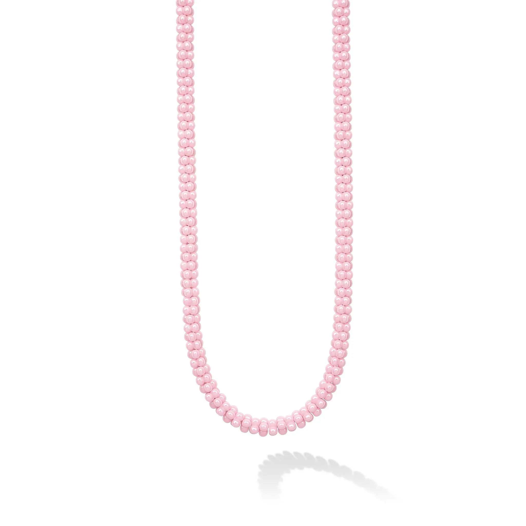 Pink Caviar Pink Ceramic Beaded Necklace | 5mm