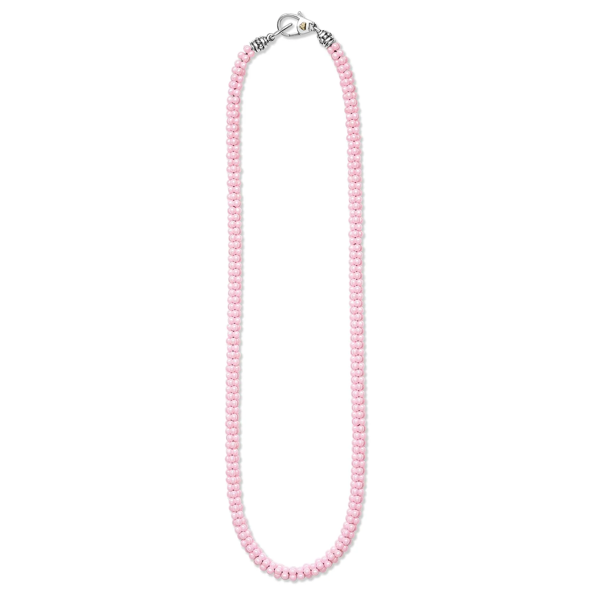 Pink Caviar Pink Ceramic Beaded Necklace | 5mm
