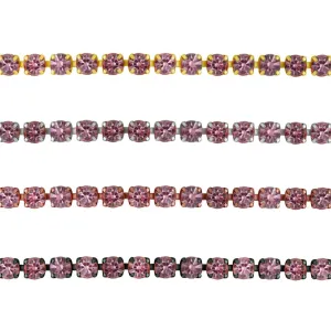Pink Diamond Stone Chain | Qty : 10mtr | DC08
