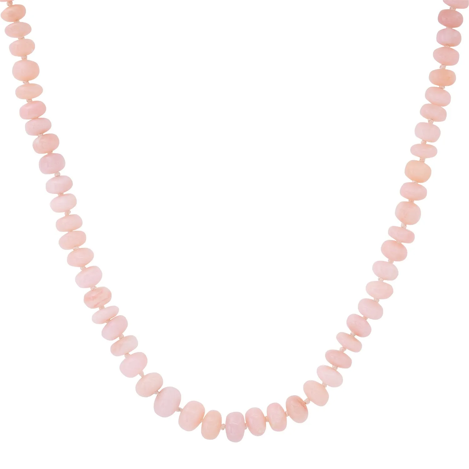 Pink Opal Gemstone Beaded Necklace