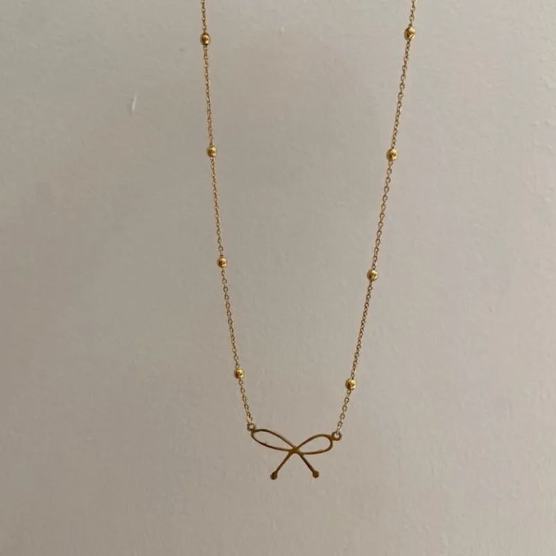 *PRE-ORDER Custom Script Necklace   Beaded Chain Upgrade