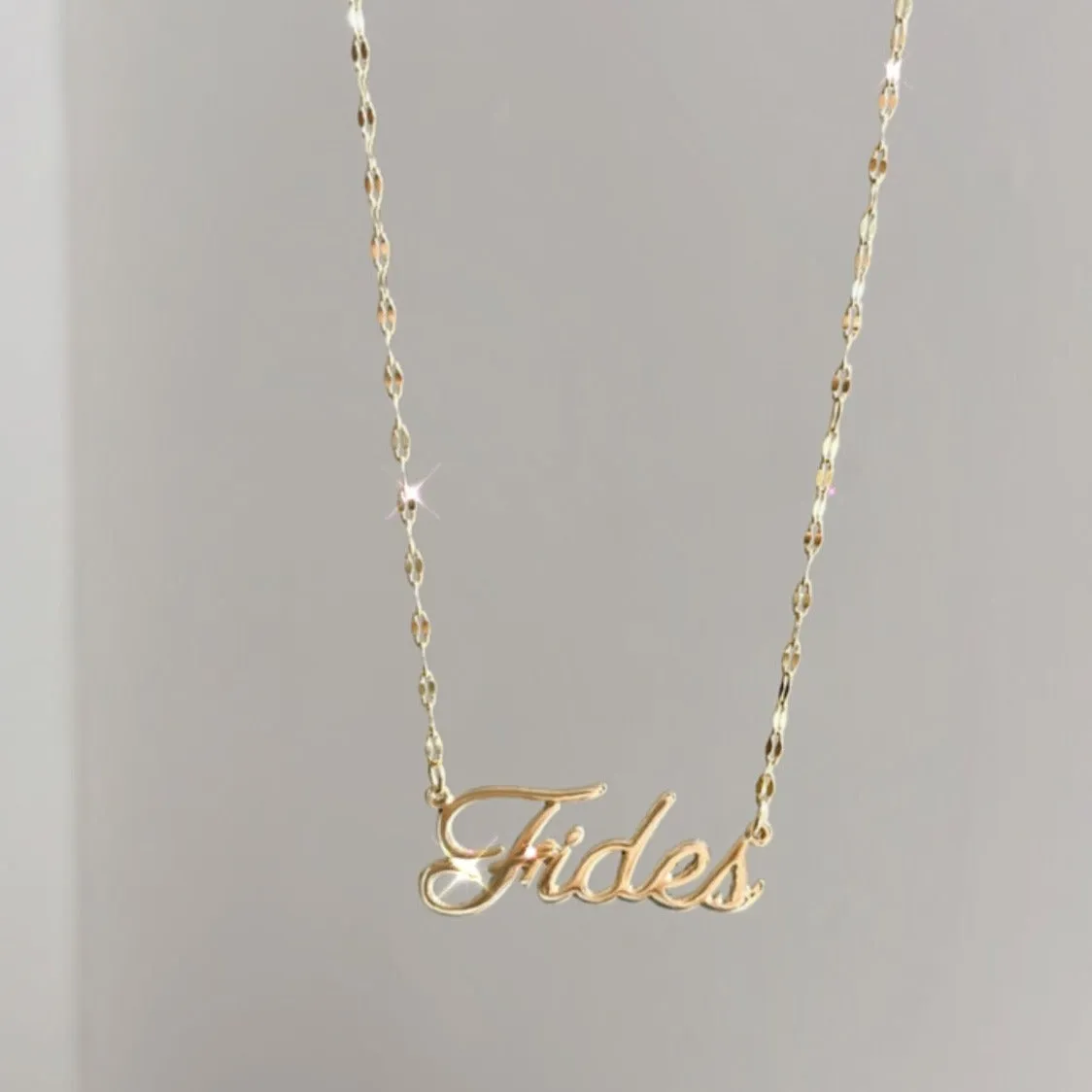 *PRE-ORDER Custom Script Necklace   Twist Chain Upgrade