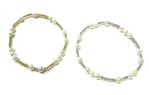 PRE-ORDER Pearl And Beaded Stretch Bracelet shipping apx 2/19