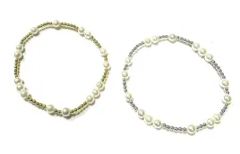 PRE-ORDER Pearl And Beaded Stretch Bracelet shipping apx 2/19