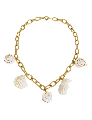 PRE-ORDER-St. Barths La Robe Paper Clip Shell Charm Necklace