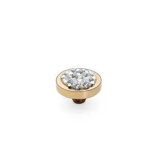 Qudo Cetta Mini 8mm Gold Topper - Crystal