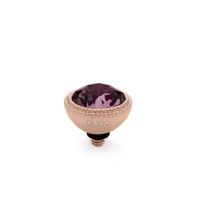 Qudo Fabero 11mm Rose Gold Topper - Amethyst