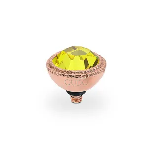 Qudo Fabero 11mm Rose Gold Topper - Citrine