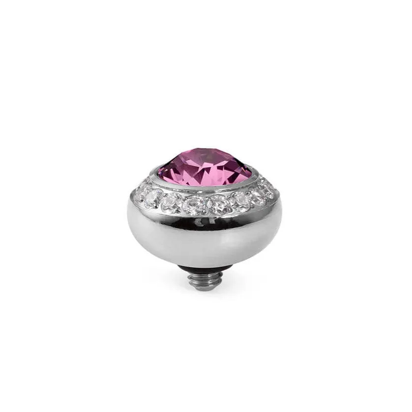Qudo Tondo Deluxe 10mm Silver Topper - Rose